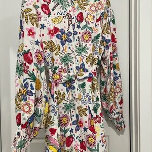 Fate Colorful Floral Long Sleeve Dress